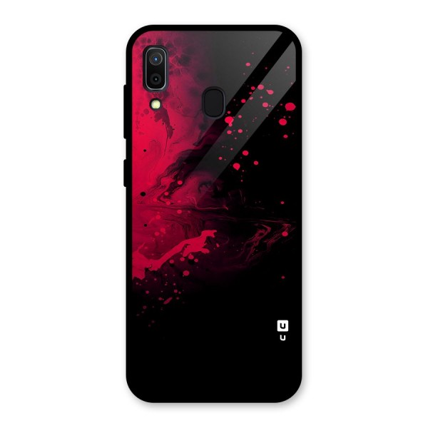 Red Black Splash Art Glass Back Case for Galaxy A30