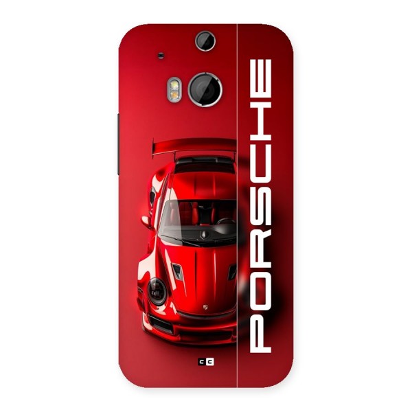 Red Porsche Back Case for One M8