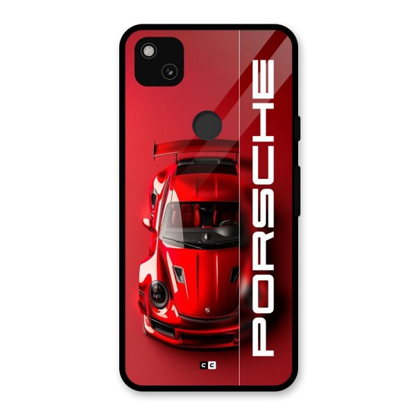 Red Porsche Glass Back Case for Google Pixel 4a