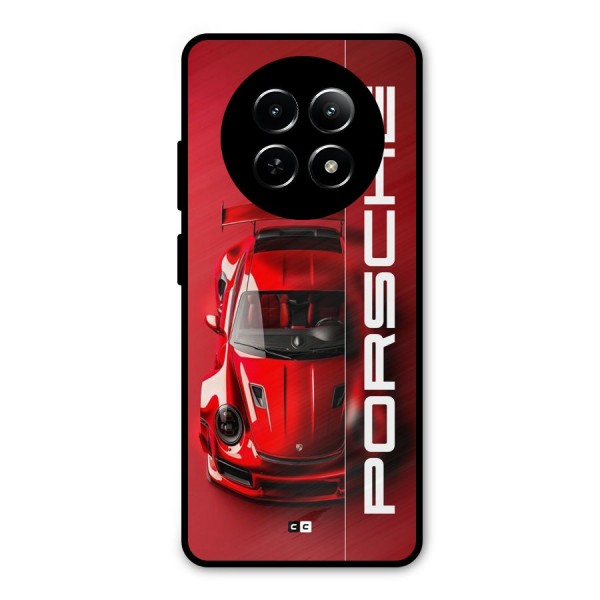 Red Porsche Metal Back Case for Realme 13