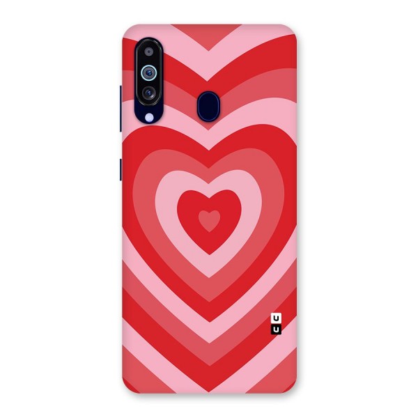 Red Retro Hearts Back Case for Galaxy A60