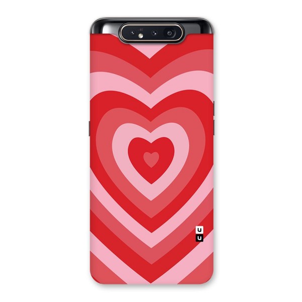 Red Retro Hearts Back Case for Galaxy A80