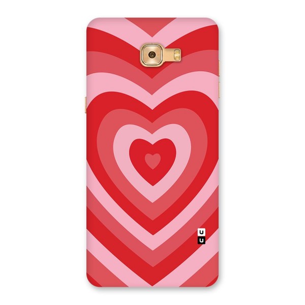 Red Retro Hearts Back Case for Galaxy C9 Pro