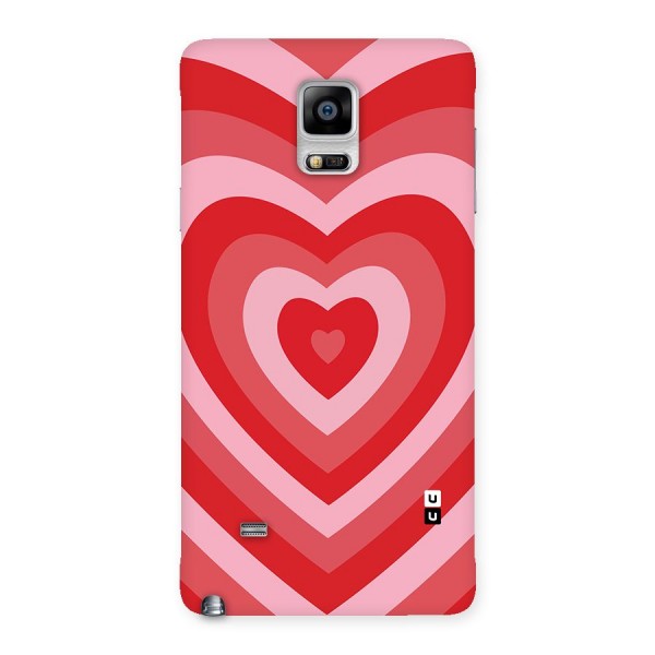 Red Retro Hearts Back Case for Galaxy Note 4