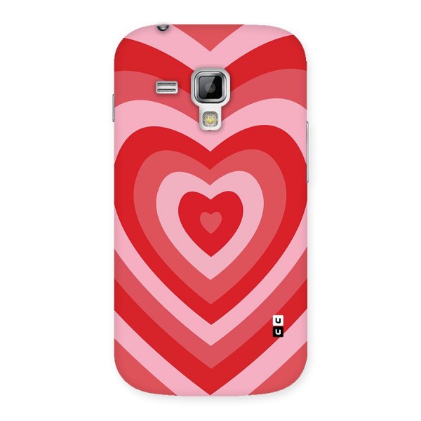 Red Retro Hearts Back Case for Galaxy S Duos