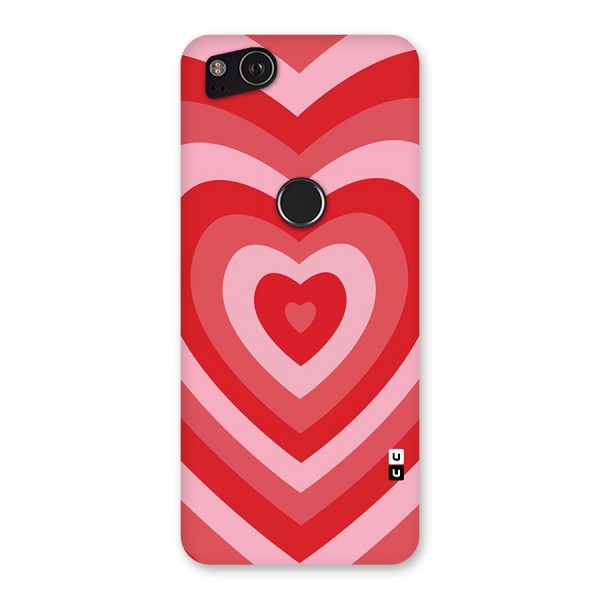 Red Retro Hearts Back Case for Google Pixel 2