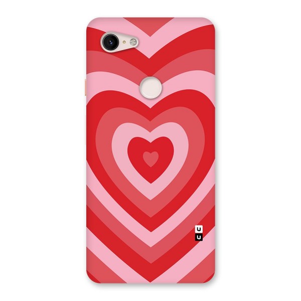 Red Retro Hearts Back Case for Google Pixel 3 XL