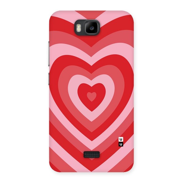 Red Retro Hearts Back Case for Honor Bee