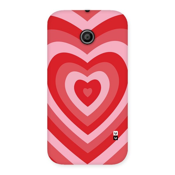 Red Retro Hearts Back Case for Moto E