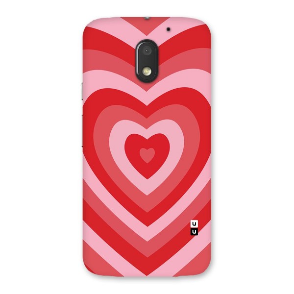 Red Retro Hearts Back Case for Moto E3 Power