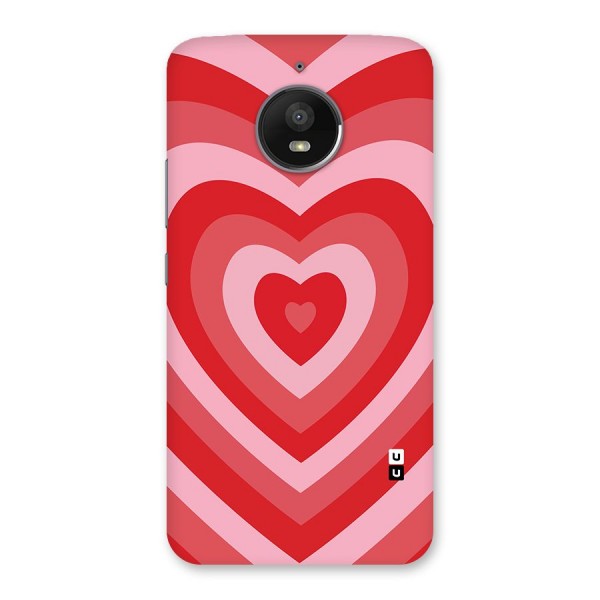 Red Retro Hearts Back Case for Moto E4 Plus