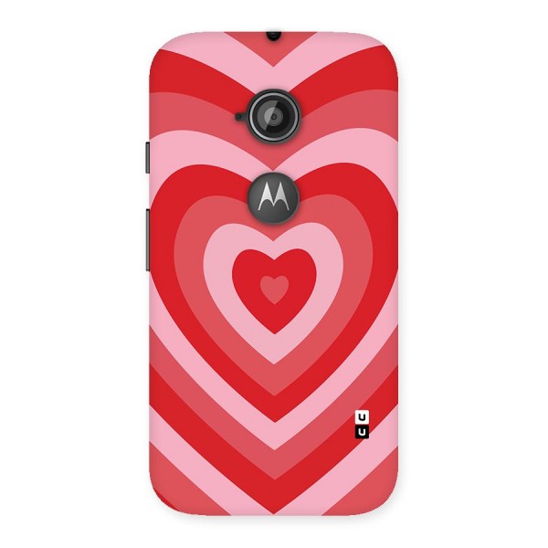 Red Retro Hearts Back Case for Moto E 2nd Gen