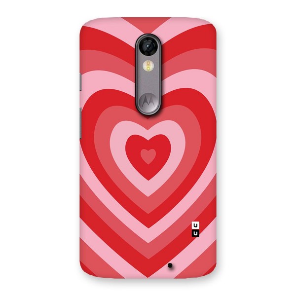 Red Retro Hearts Back Case for Moto X Force