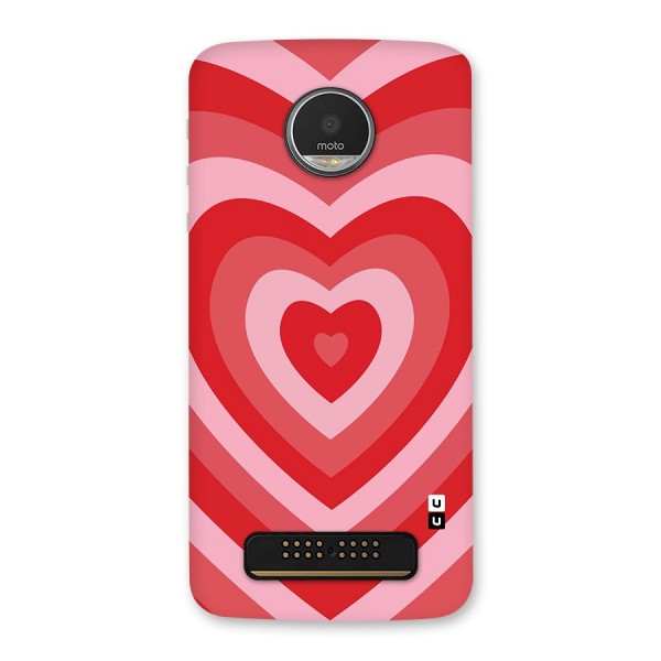 Red Retro Hearts Back Case for Moto Z Play