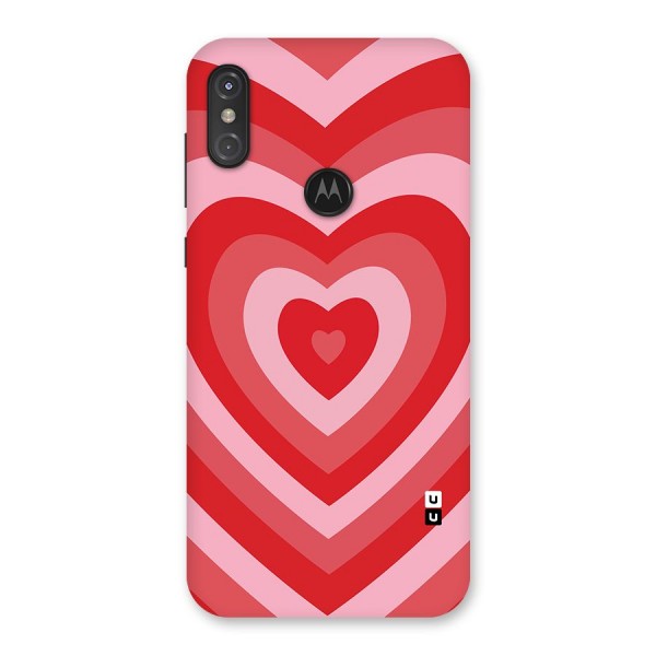 Red Retro Hearts Back Case for Motorola One Power