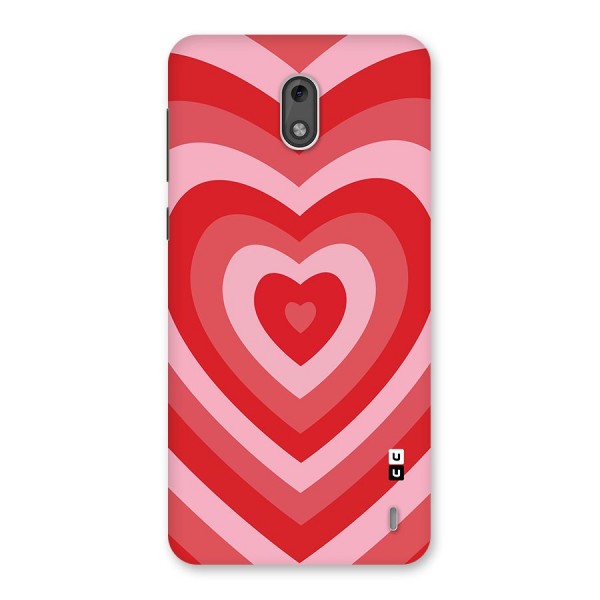 Red Retro Hearts Back Case for Nokia 2