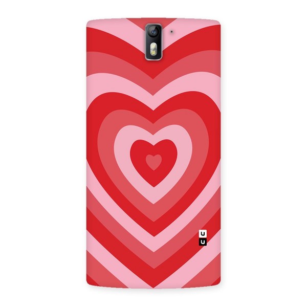 Red Retro Hearts Back Case for One Plus One