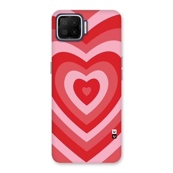 Red Retro Hearts Back Case for Oppo F17
