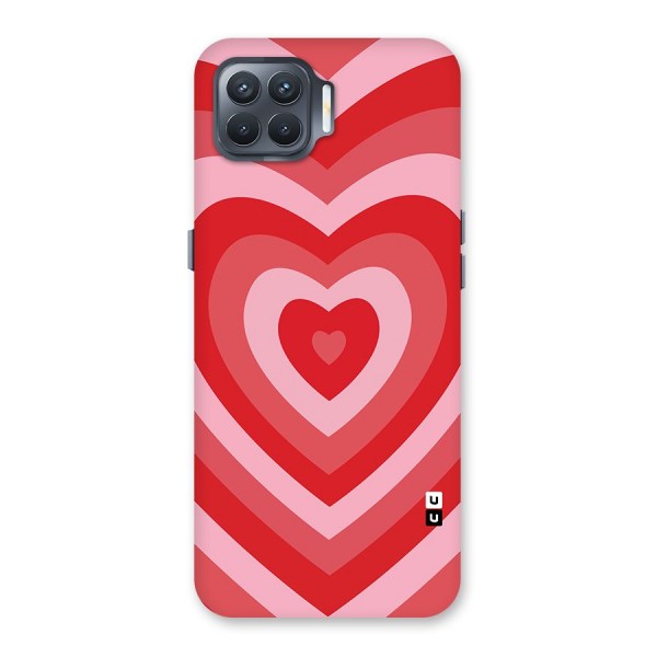 Red Retro Hearts Back Case for Oppo F17 Pro