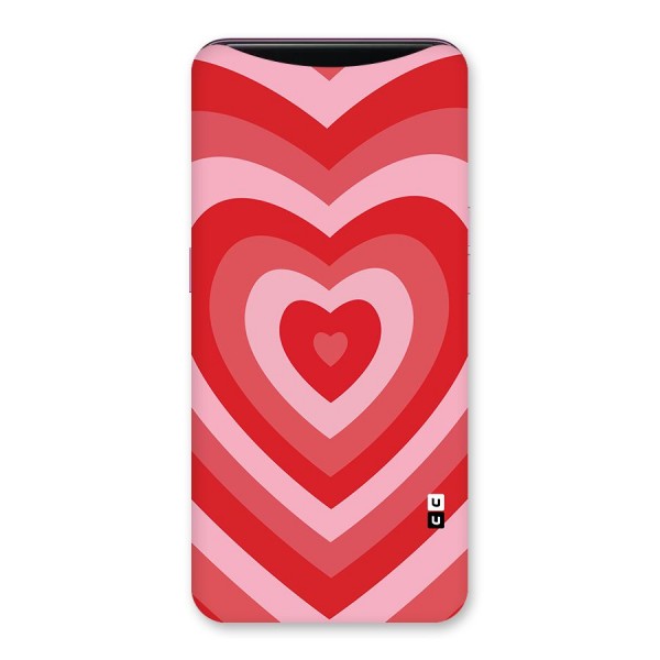 Red Retro Hearts Back Case for Oppo Find X