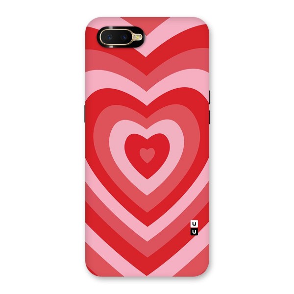 Red Retro Hearts Back Case for Oppo K1