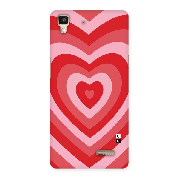 Red Retro Hearts Back Case for Oppo R7