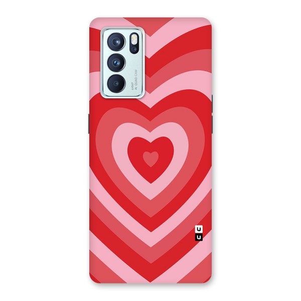 Red Retro Hearts Glass Back Case for Oppo Reno6 Pro 5G