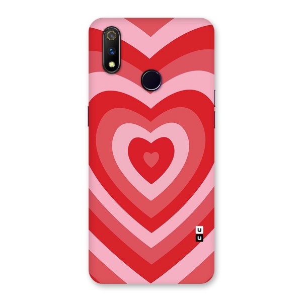 Red Retro Hearts Back Case for Realme 3 Pro