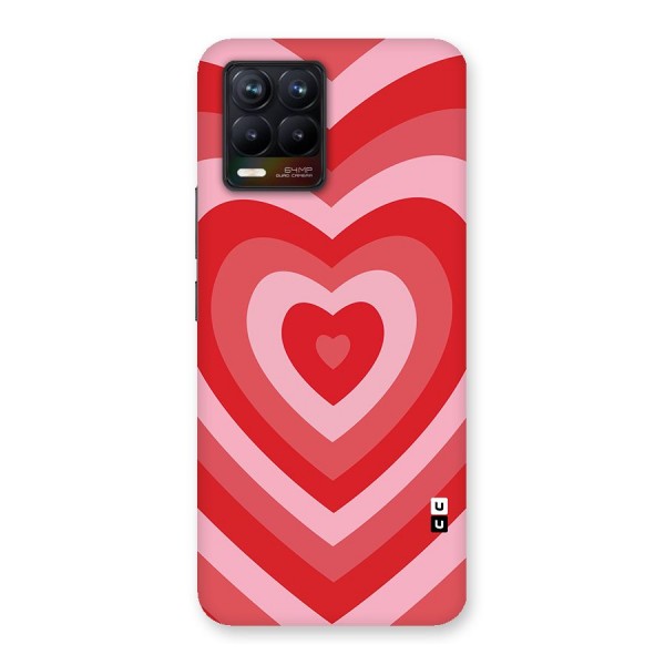 Red Retro Hearts Glass Back Case for Realme 8