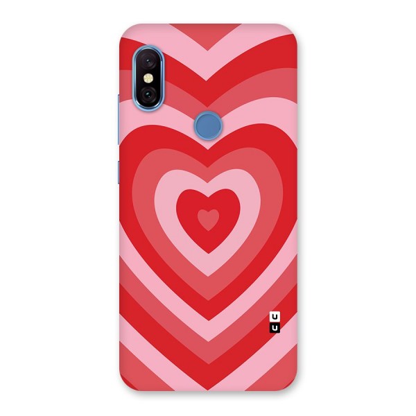 Red Retro Hearts Back Case for Redmi Note 6 Pro