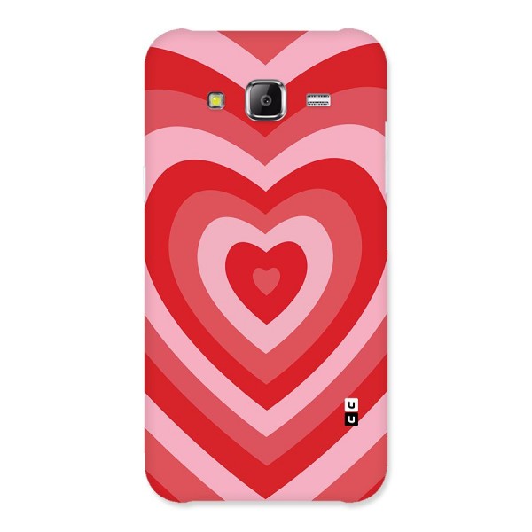 Red Retro Hearts Back Case for Samsung Galaxy J5