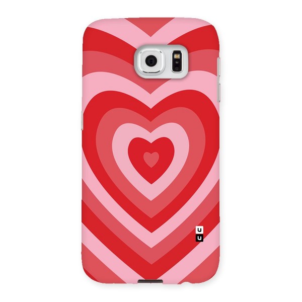 Red Retro Hearts Back Case for Samsung Galaxy S6