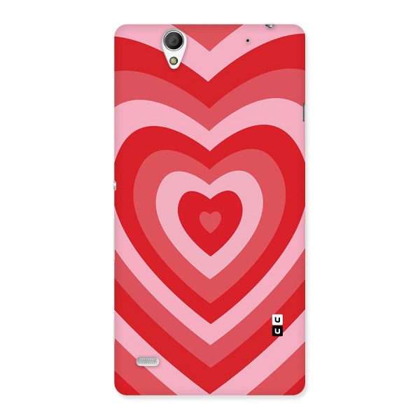 Red Retro Hearts Back Case for Sony Xperia C4