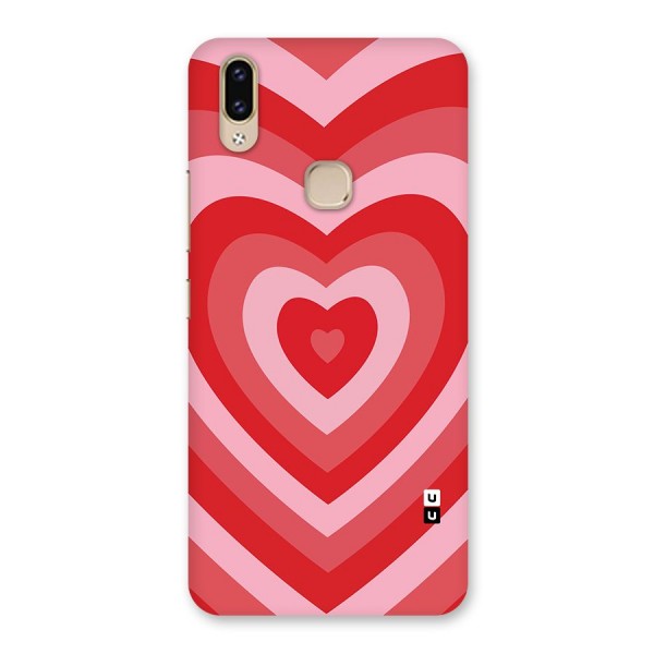 Red Retro Hearts Back Case for Vivo V9