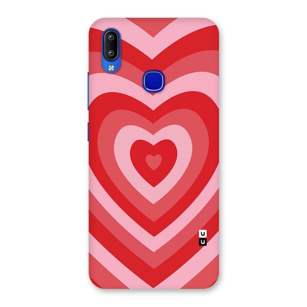 Red Retro Hearts Back Case for Vivo Y91