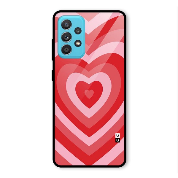 Red Retro Hearts Glass Back Case for Galaxy A52s 5G