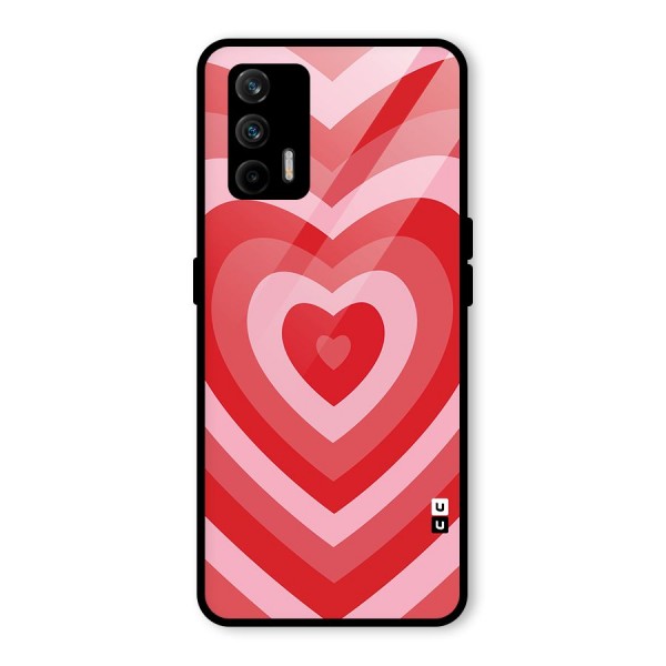 Red Retro Hearts Glass Back Case for Realme X7 Max