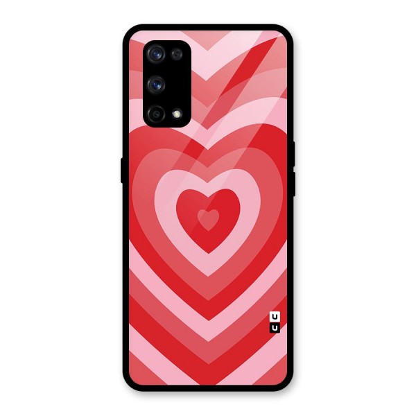 Red Retro Hearts Glass Back Case for Realme X7 Pro