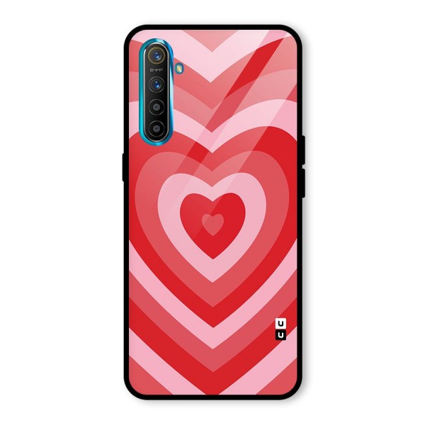 Red Retro Hearts Glass Back Case for Realme XT