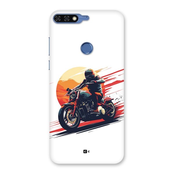 Retro Biker Back Case for Honor 7C