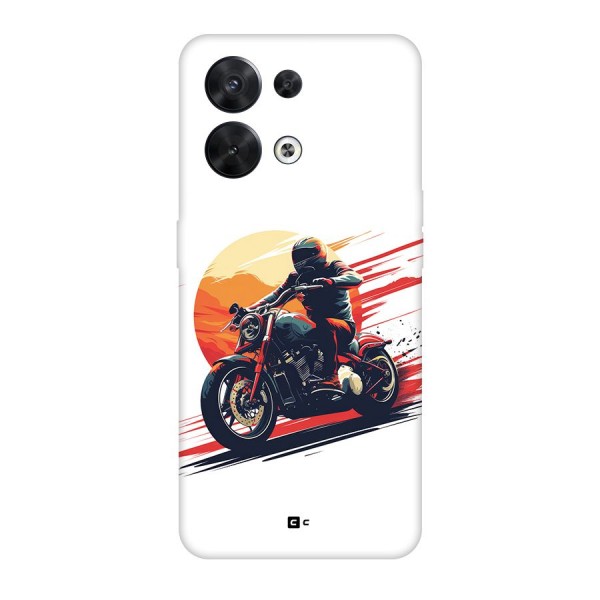 Retro Biker Back Case for Oppo Reno8 5G