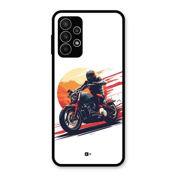 Retro Biker Glass Back Case for Galaxy A23