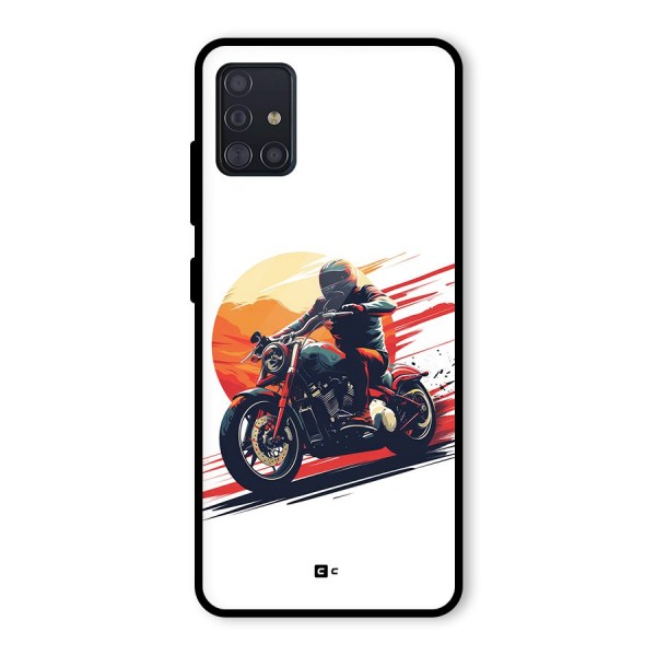 Retro Biker Glass Back Case for Galaxy A51