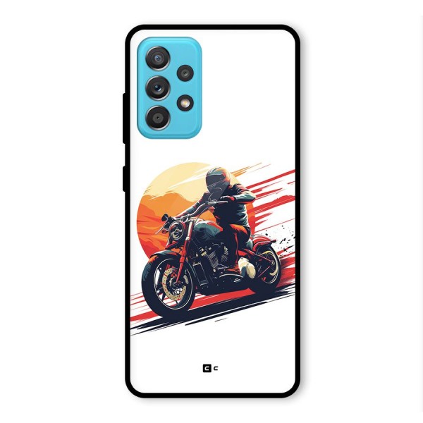 Retro Biker Glass Back Case for Galaxy A52s 5G