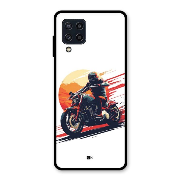 Retro Biker Glass Back Case for Galaxy M32