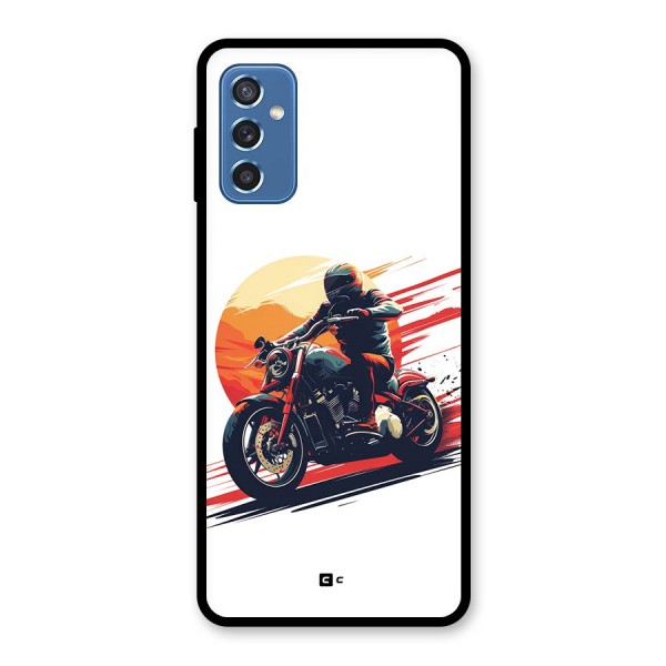 Retro Biker Glass Back Case for Galaxy M52 5G