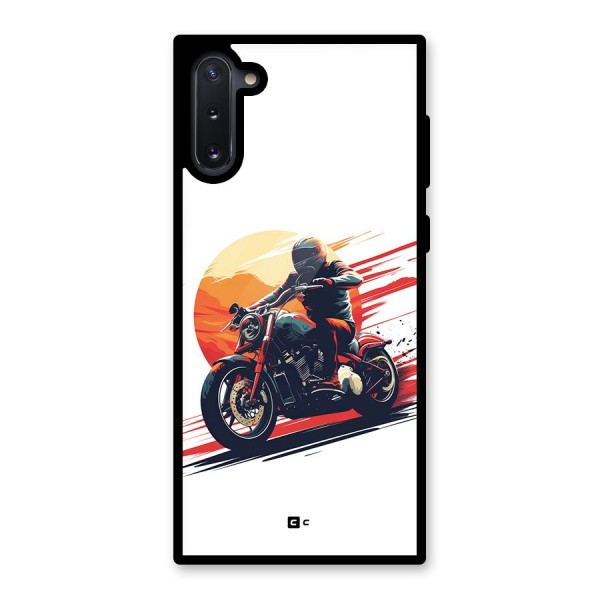 Retro Biker Glass Back Case for Galaxy Note 10