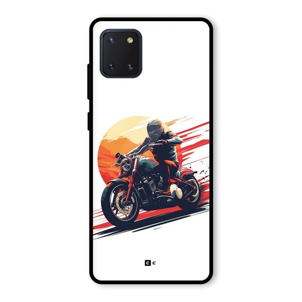 Retro Biker Glass Back Case for Galaxy Note 10 Lite