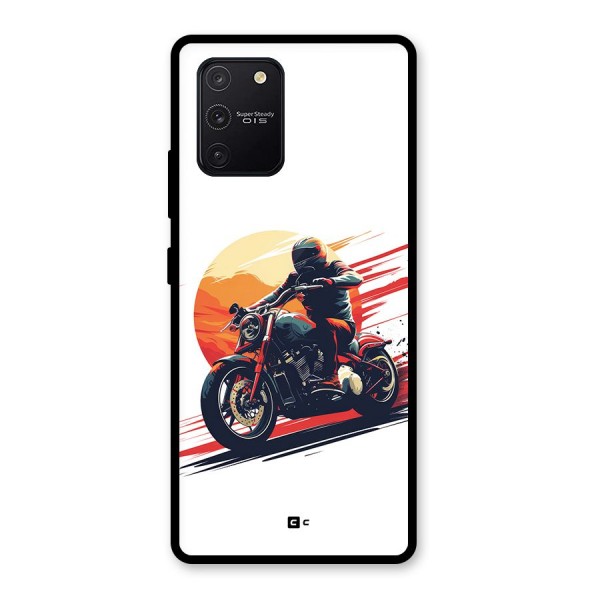 Retro Biker Glass Back Case for Galaxy S10 Lite