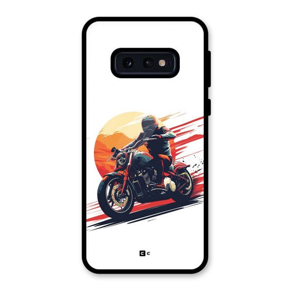 Retro Biker Glass Back Case for Galaxy S10e